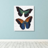 Butterflies 5 canvas afdruk (Insitu (Houten vloer))