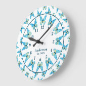 Butterflies Aangepaste kleuren Grote Klok (Hoek)