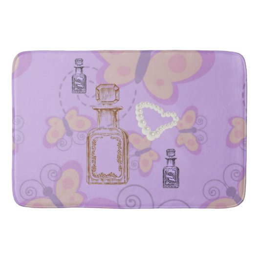 Butterflies Apothecary&Pearl Hearts Large Bath Mat (Voorkant)