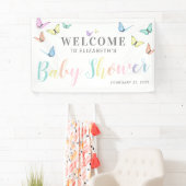 Butterflies Baby shower Welkom Spandoek (Insitu)