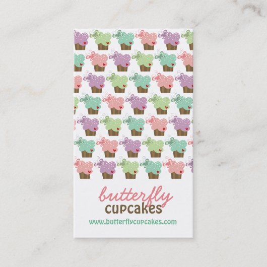 Butterflies Bakery Pastel Visitekaartje (Voorkant)