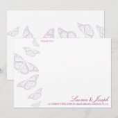 '' Butterflies Bedankt voor je kaarten (Voorkant / Achterkant)