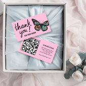 Butterflies Bedankt voor uw bestelling QR Code Visitekaartje