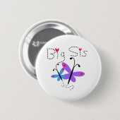 Butterflies Big Sis Ronde Button 5,7 Cm (Voorkant /achterkant)