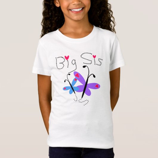Butterflies Big Sis T-shirt (Voorkant)