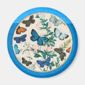Butterflies, blauw lijst magneet (Voorkant)