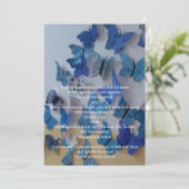 Butterflies Blue Wedding Invitation (Debout devant)