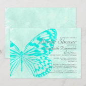 Butterflies Bridal Shower Invitations Kaart (Voorkant / Achterkant)