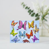 Butterflies Briefkaart (Staand voorkant)