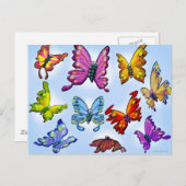 Butterflies Briefkaart (Voorkant / Achterkant)