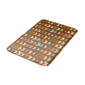 Butterflies, bruin, turquoise en koraal badmat (Gekanteld)