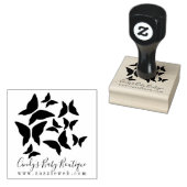Butterflies Business Baby Boutique Cloding Logo Rubberstempel (Gestempeld)