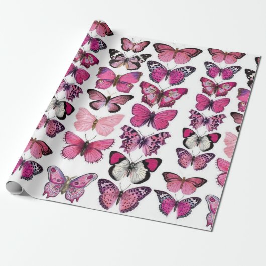 Butterflies Cadeaupapier (Uitgerold)