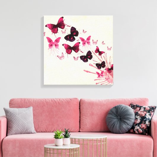 Butterflies Canvas Afdruk (Insitu (Woonkamer))