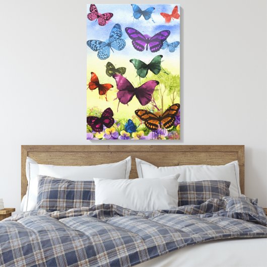 Butterflies Canvas Afdruk (Insitu (Slaapkamer))