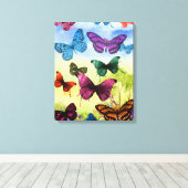 Butterflies Canvas Afdruk (Insitu (Houten vloer))