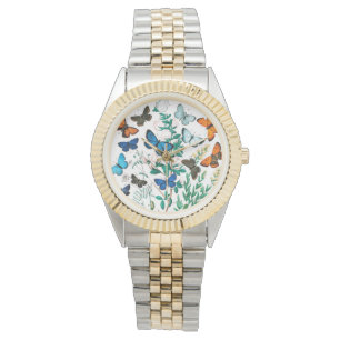 Butterflies, Caterpilars van William Forsell Kirby Horloge