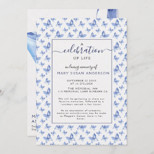 Butterflies Celebration of Life Memorial Kaart