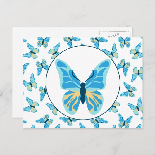 Butterflies Custom Colours Graphic Briefkaart (Voorkant / Achterkant)
