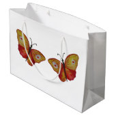 Butterflies Custom Gift Bag - Groot, glanzend Groot Cadeauzakje (Achterkant Gekanteld)