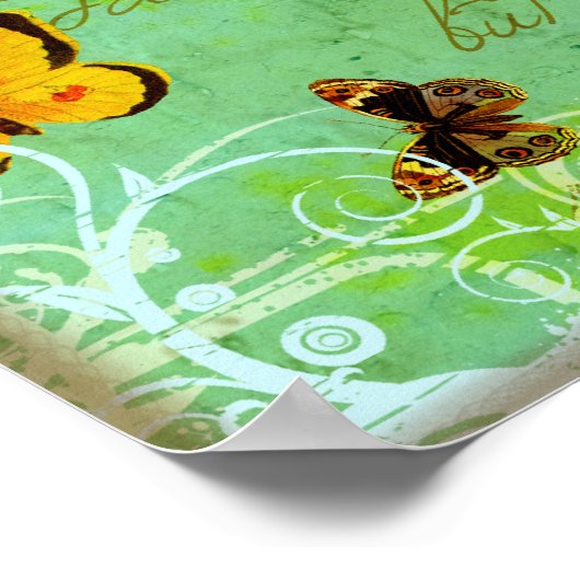 Butterflies Dansend op een Breeze Poster Print (Hoek)
