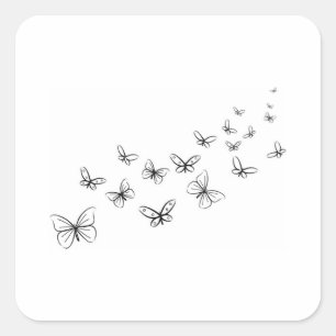 Butterflies die over de Pagina dansen Vierkante Sticker