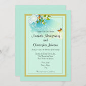 Butterflies en Bloedbloesems Weddenschap Kaart (Voorkant / Achterkant)