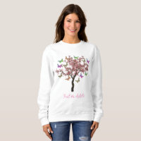 Butterflies en bloeiende boom op maat