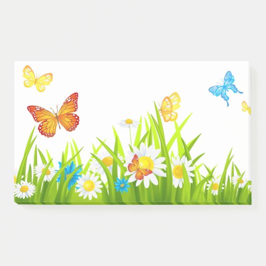 Butterflies en bloemen post-it® notes (Voorkant)
