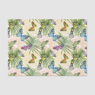 Butterflies en bloemen tissuepapier