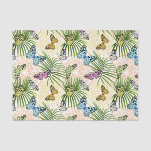 Butterflies en bloemen tissuepapier (Voorkant)