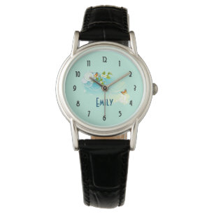 Butterflies en bloesems horloge