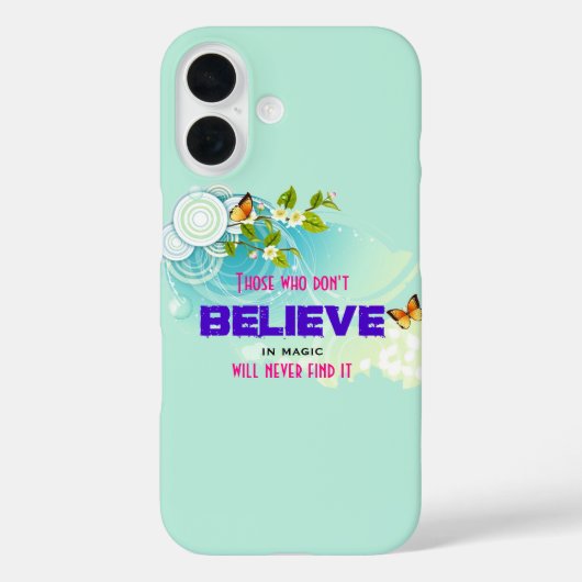 Butterflies en bloesems met een Magic Quote Case-Mate iPhone Case (Achterkant)