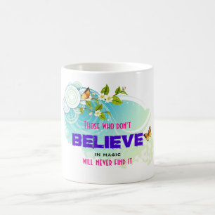 Butterflies en bloesems met een Magic Quote Koffiemok
