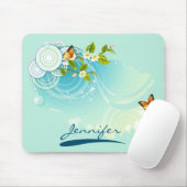 Butterflies en bloesems muismat (Met muis)