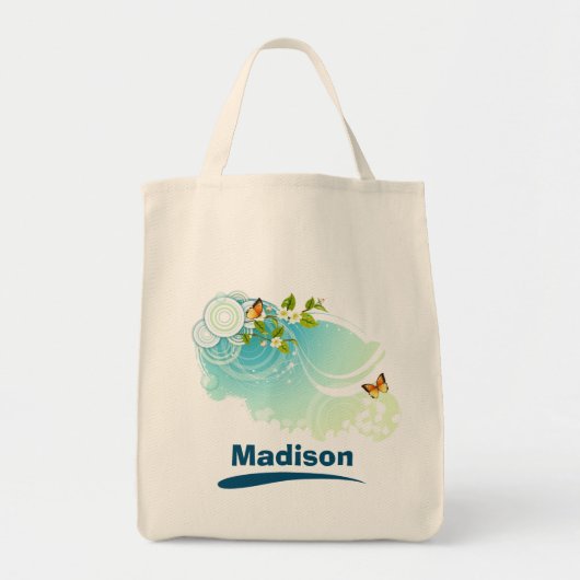 Butterflies en bloesems tote bag (Voorkant)