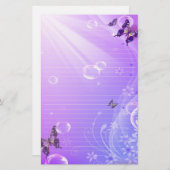 Butterflies en Bubbles Briefpapier (Voorkant / Achterkant)