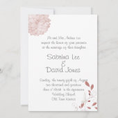 Butterflies en Coral Chrysanthemums Weddenschap Kaart (Achterkant)