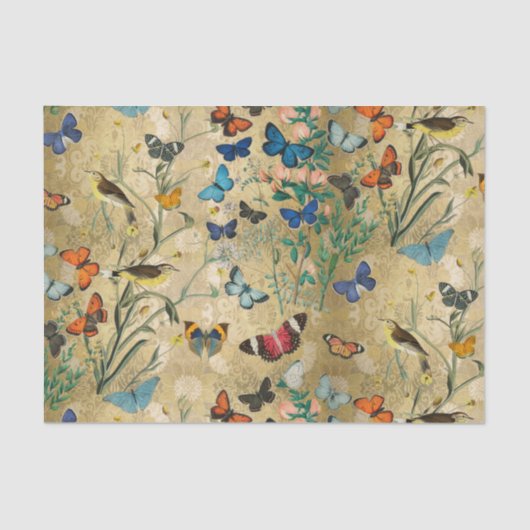  butterflies en deklaagpapier tissuepapier (Voorkant)