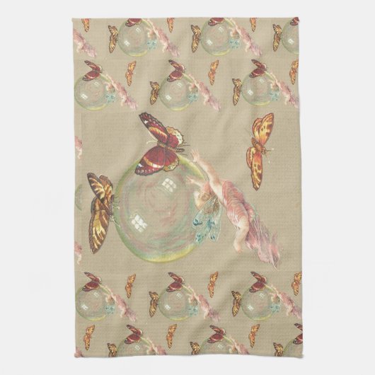 Butterflies en een engel theedoek (Verticaal)