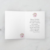 Butterflies en Flowers Ma Birthday Kaart (Binnen)