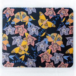 Butterflies en Flowers Night Muismat