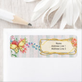 Butterflies en Flowers Return Address Label (Insitu)