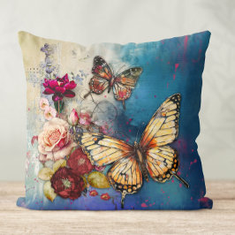 Butterflies en Flowers Sierkussen