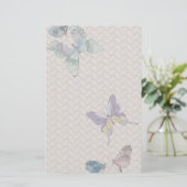  Butterflies en kant-en-Briefpapier Briefpapier (Staand voorkant)