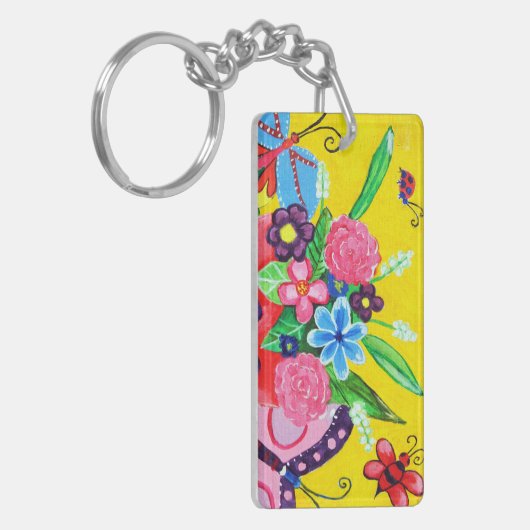 Butterflies en Ladybugs Acrylische Sleutelhanger (Voorkant Links)