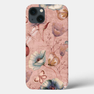 Butterflies en libellen op papavers iPhone 13 hoesje