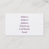 BUTTERFLIES EN MOTHES VISITEKAARTJE (Achterkant)