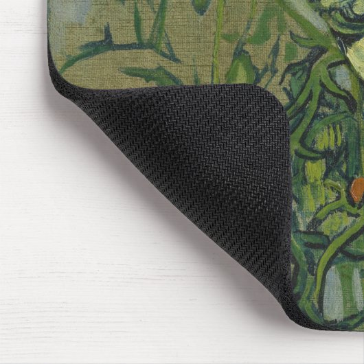 Butterflies en papavers van Vincent van Gogh Muismat (Hoek)
