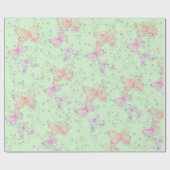 Butterflies en Raindrops Cadeaupapier (Vlak)